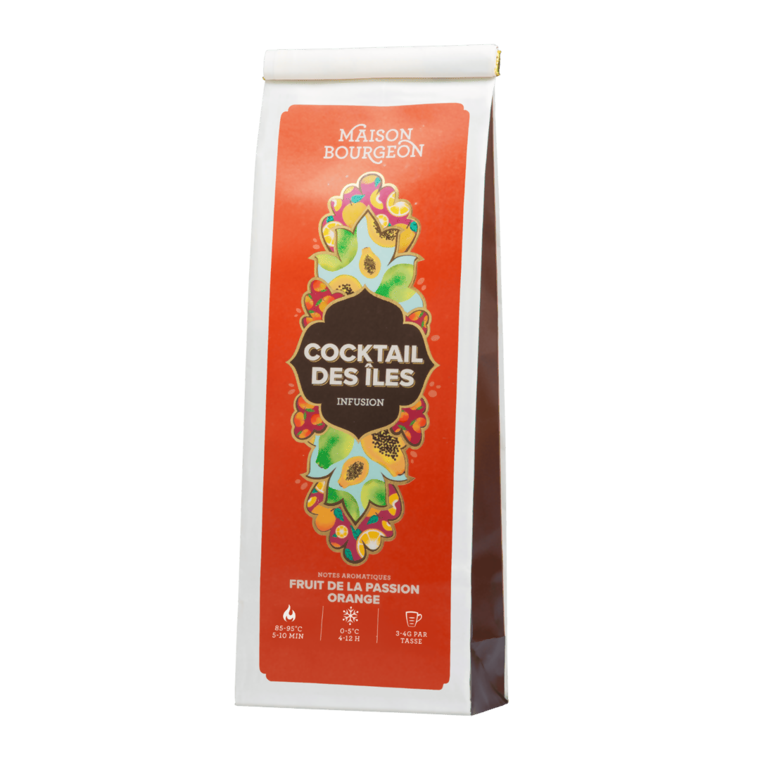 Infusion Fruit de la Passion Orange - Cocktail des îles - Sachet 100g
