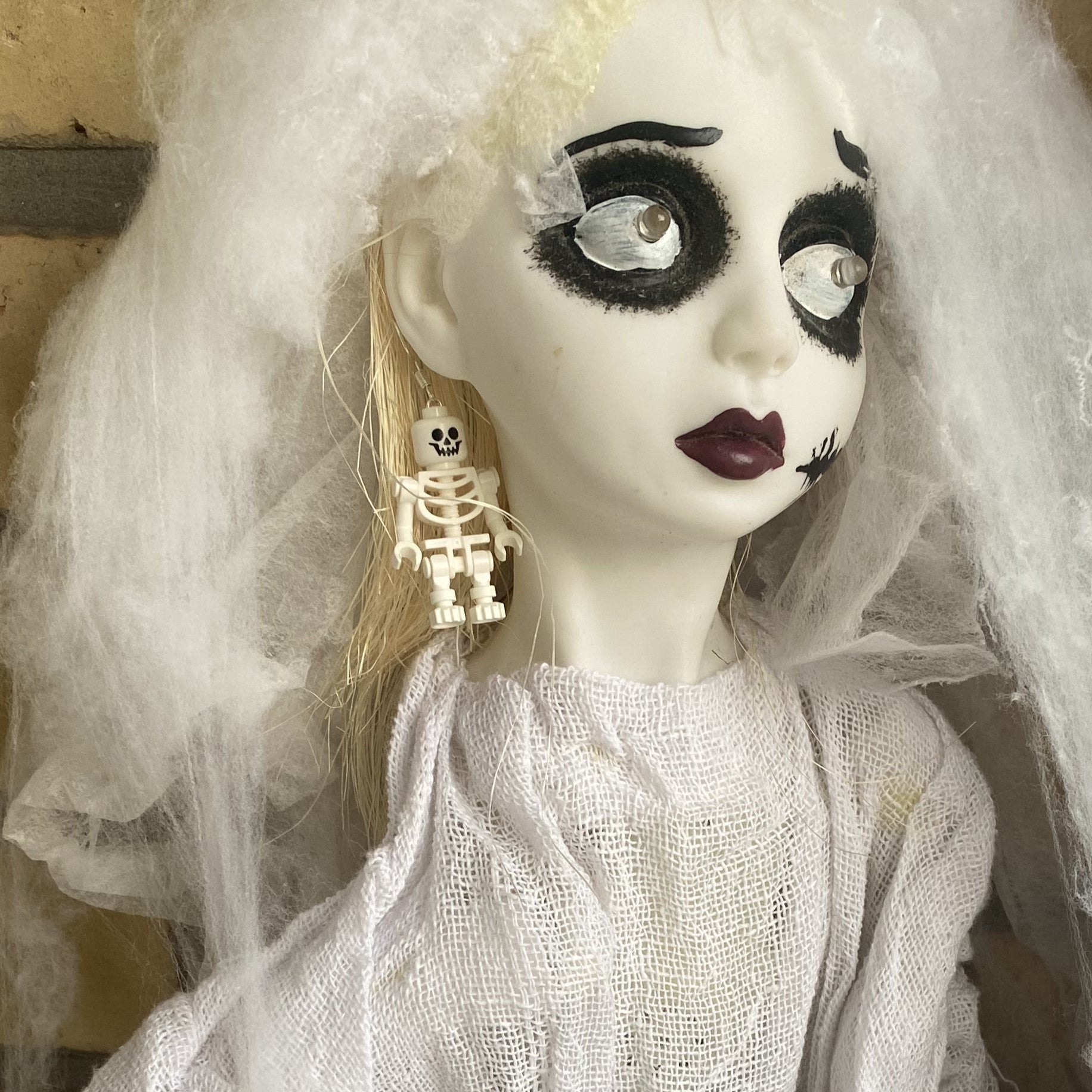 Lego® Skeleton Earring