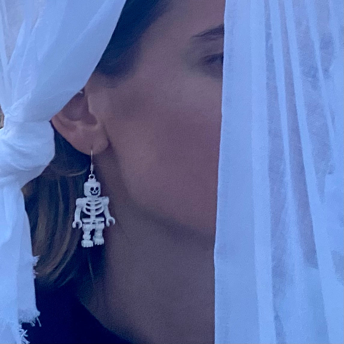 Lego® Skeleton Earring