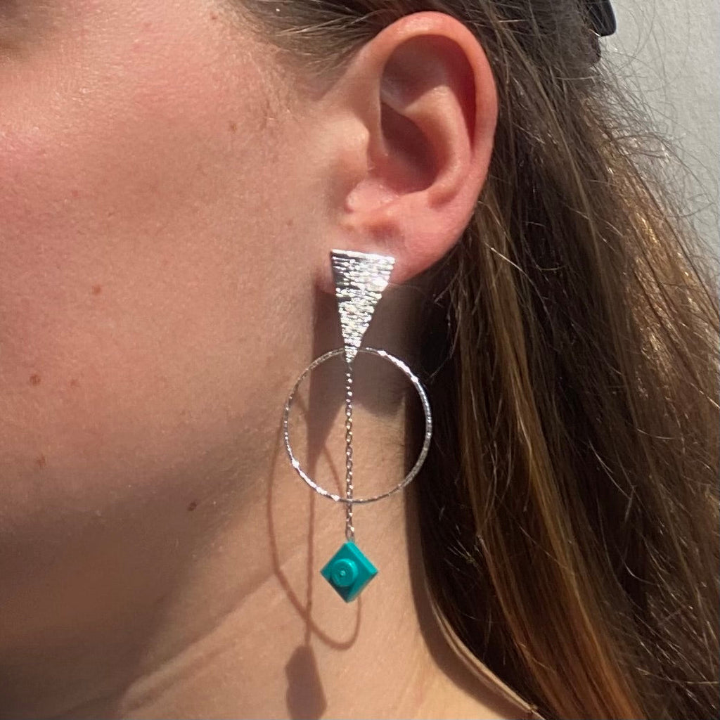 Boucles d'oreilles éthniques argentées - Les Voyageuses