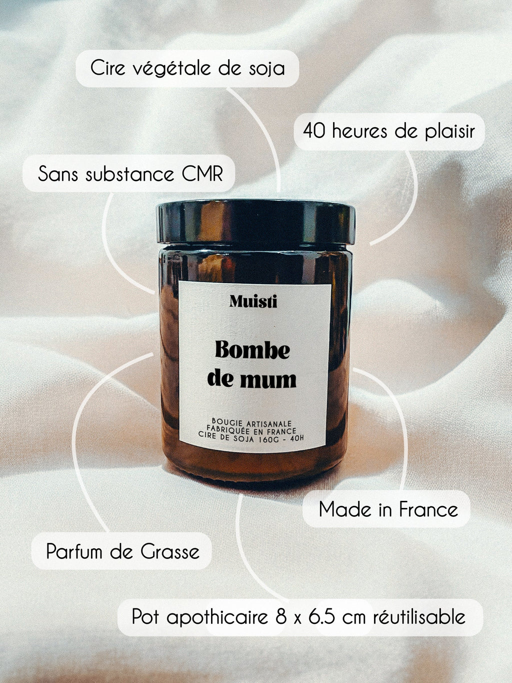 Bougie à message - Bombe de mum