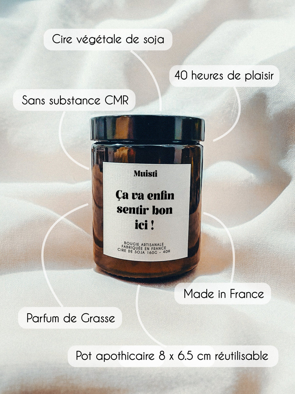 Bougie à message -  Ca va enfin sentir bon ici