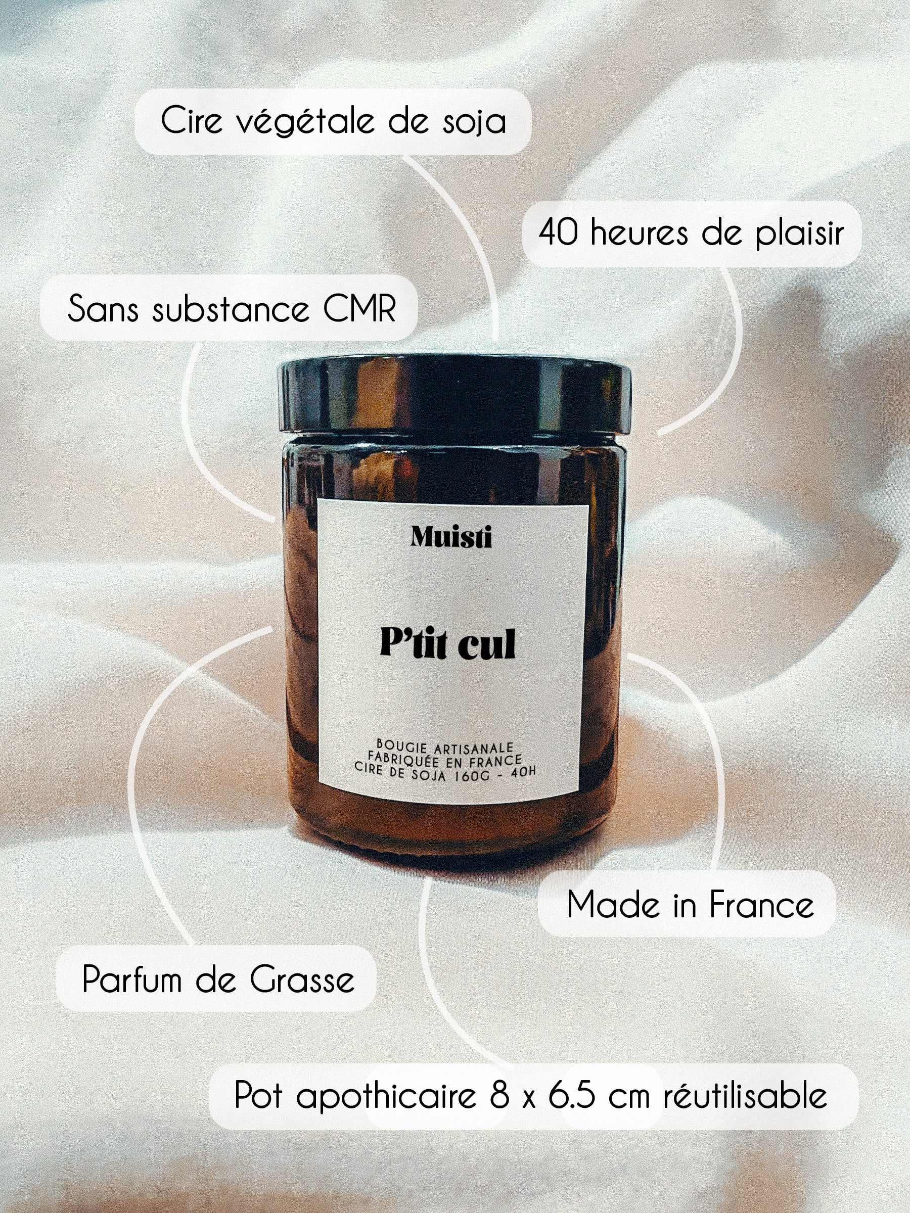 Bougie à message - P'tit cul