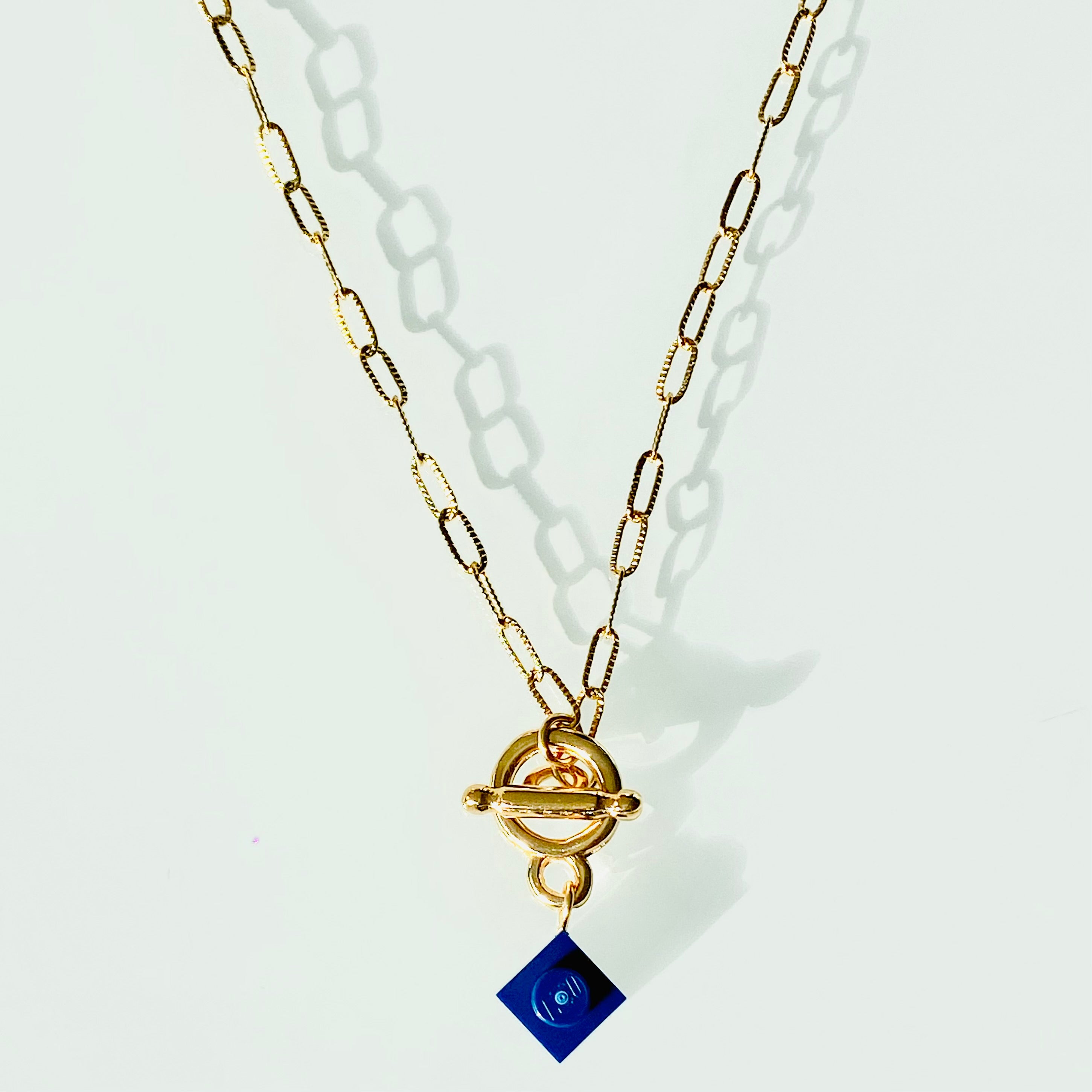 Collier maille rectangle martelée - Les Danseuses