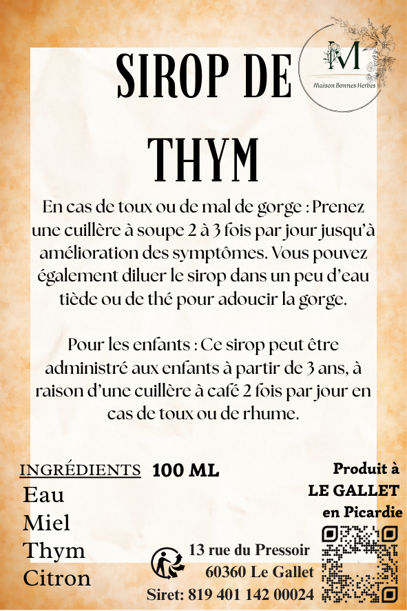 SIROP DE THYM