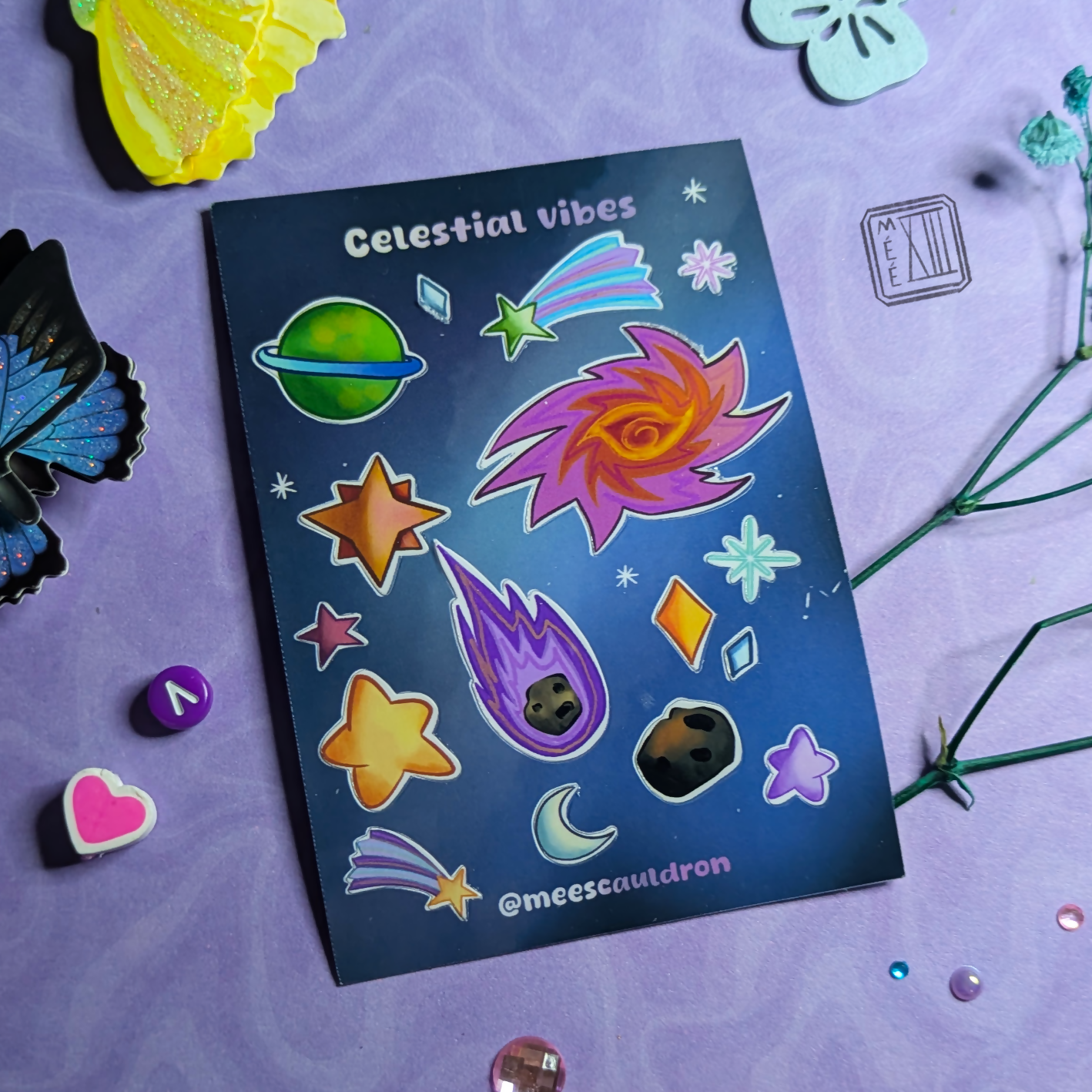 Sticker sheet celestial vibes