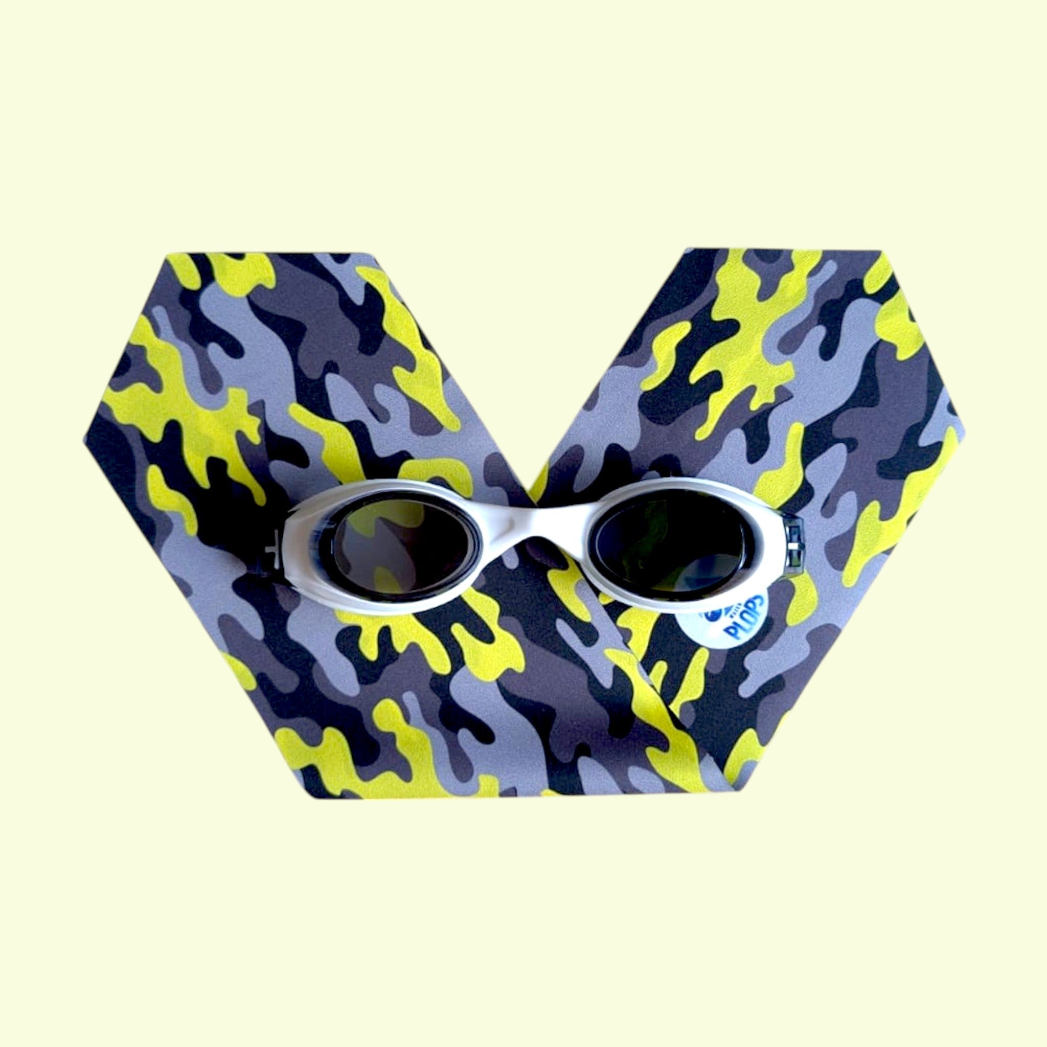 Camouflage Gris et Jaune - Lunettes de piscine enfant