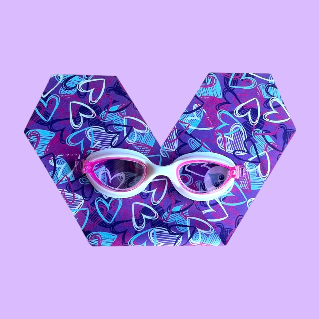 Coeurs Violets - Lunettes de piscine enfant  WATERPLOPS