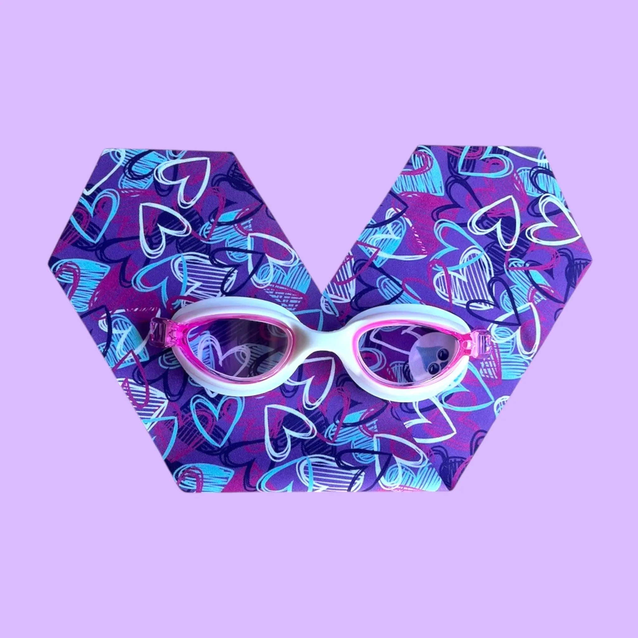 Coeurs Violets - Lunettes de piscine enfant  WATERPLOPS