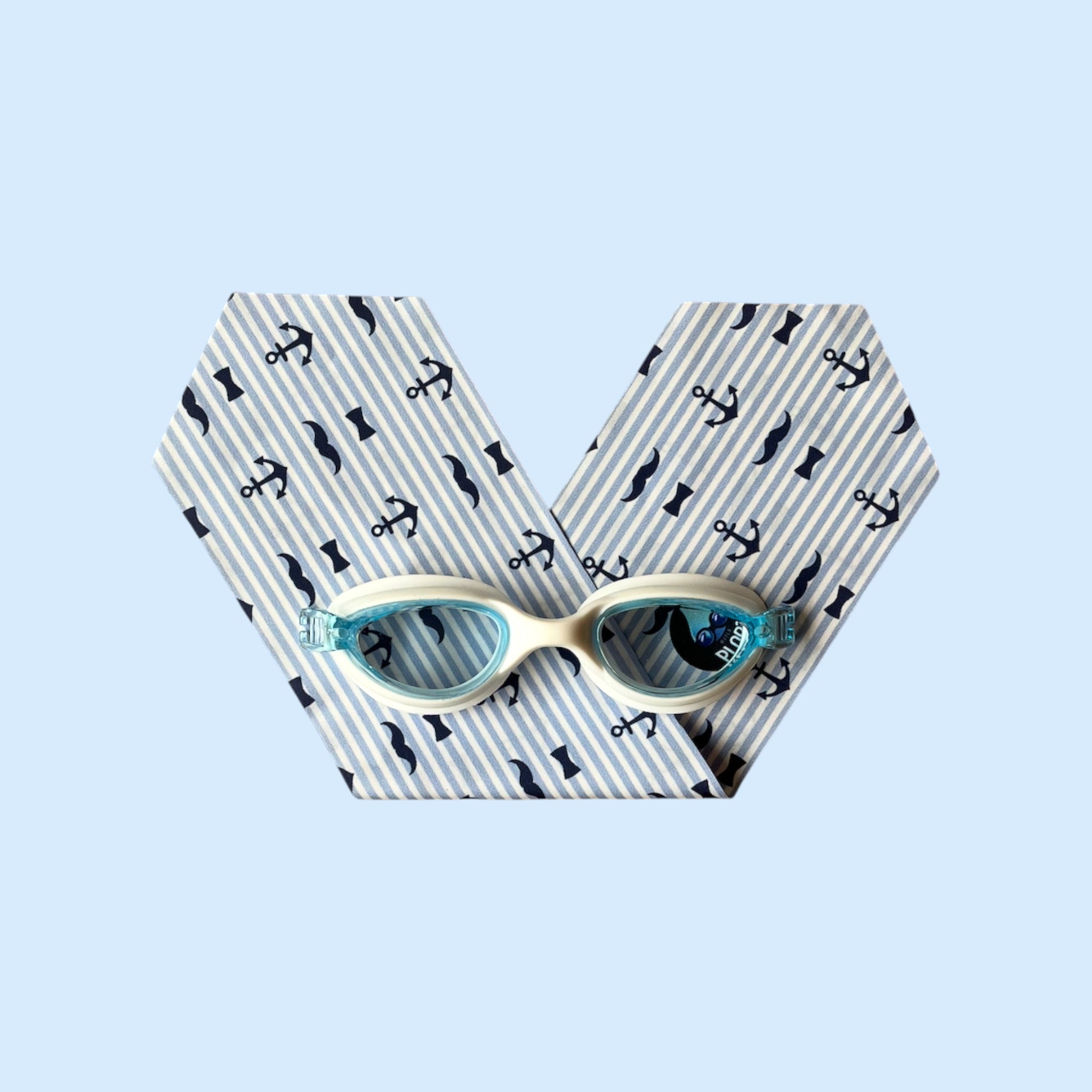 Rayures Ancres Moustaches - Lunettes de piscine enfant