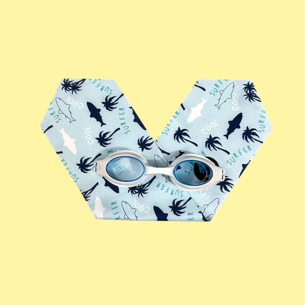 BabyPlops Sharks Palm Trees - Baby Swimming Goggles