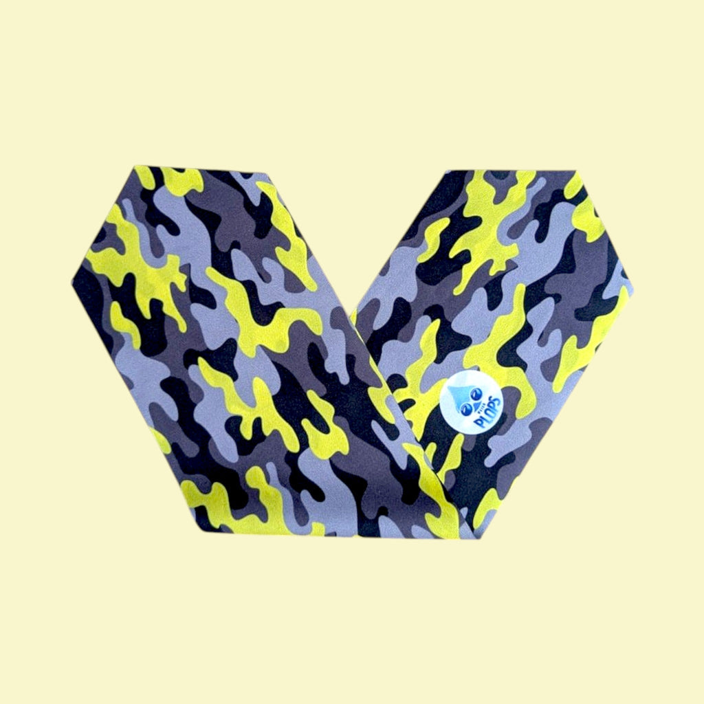 Camouflage Gris et Jaune - Lunettes de piscine enfant