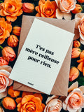 Carte postale à message - T'es pas mère veilleuse pour rien
