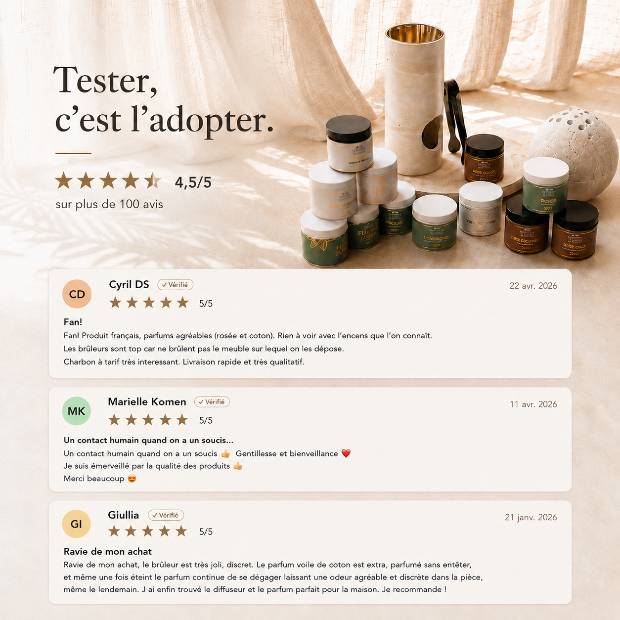 Coffret voyage Des Sens printemps-été