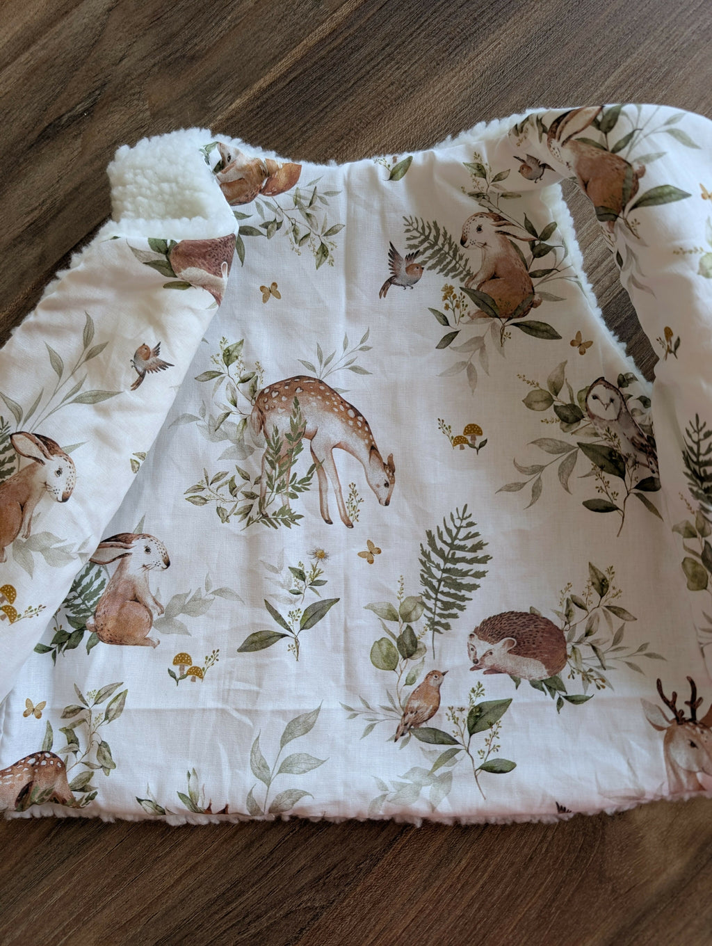 Gilet de berger réversible 18 mois 3 ans sherpa blanc ourson balançoire