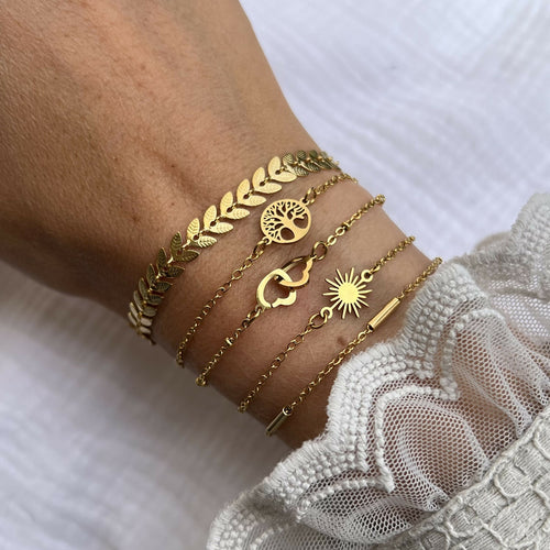 Gilded ear of wheat bracelet