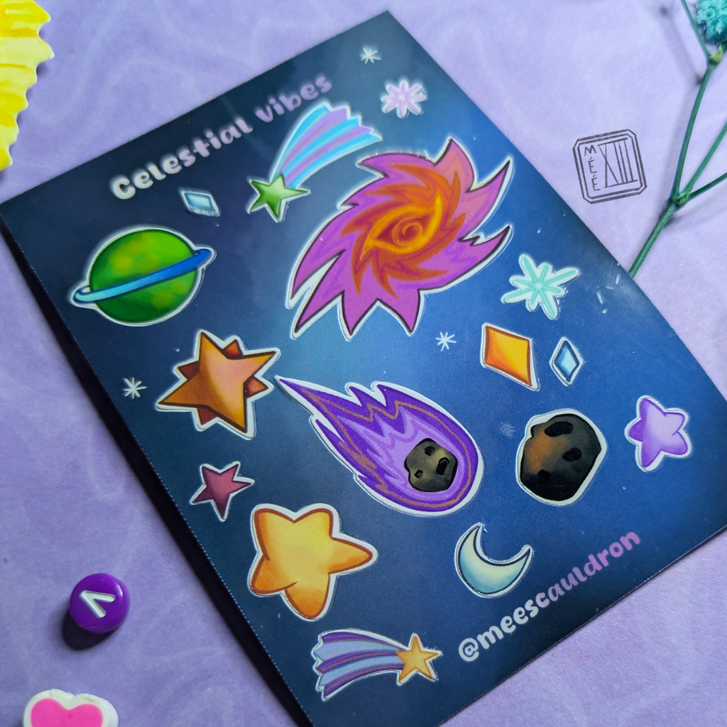 Sticker sheet celestial vibes