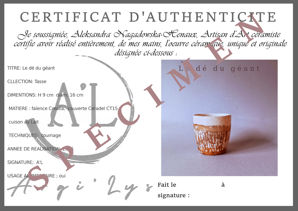Tasse Le de du géant