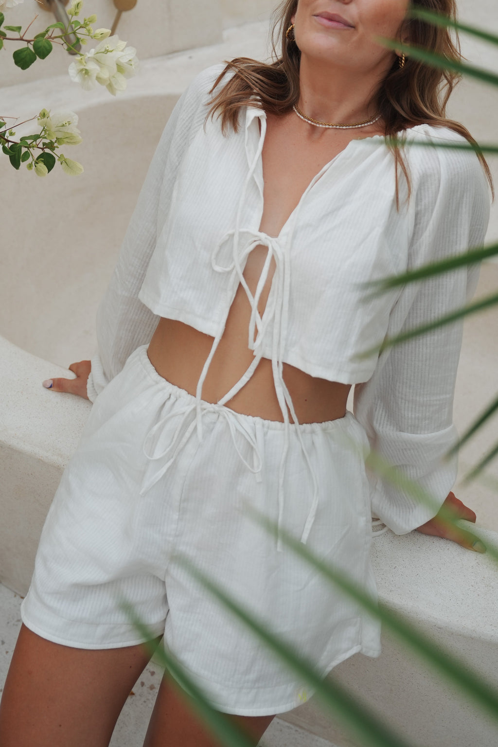 WHITE STRIPED BLOUSE ~ GARIS
