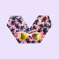 Palmiers Rose - Lunettes de piscine Adulte