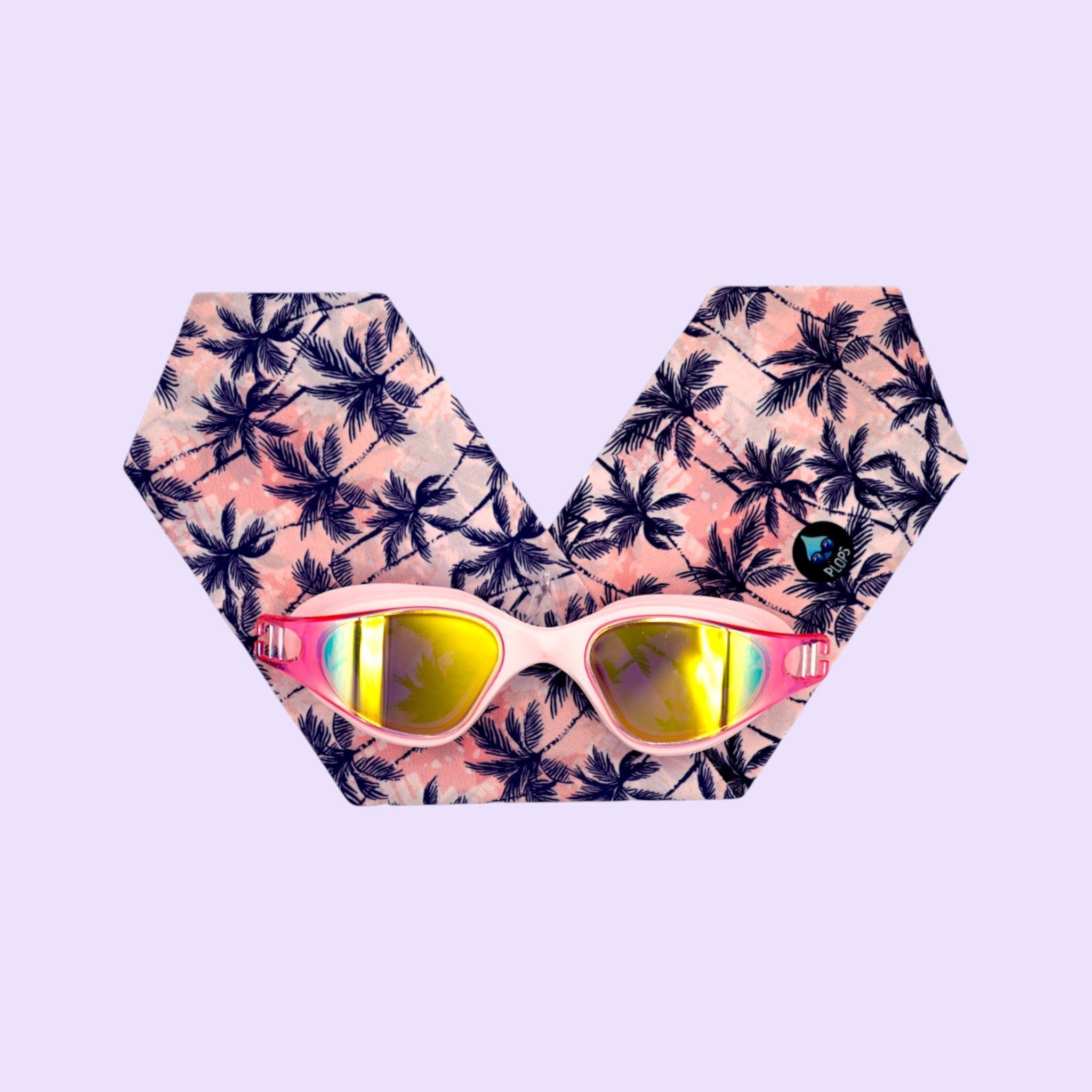 Palmiers Rose - Lunettes de piscine Adulte