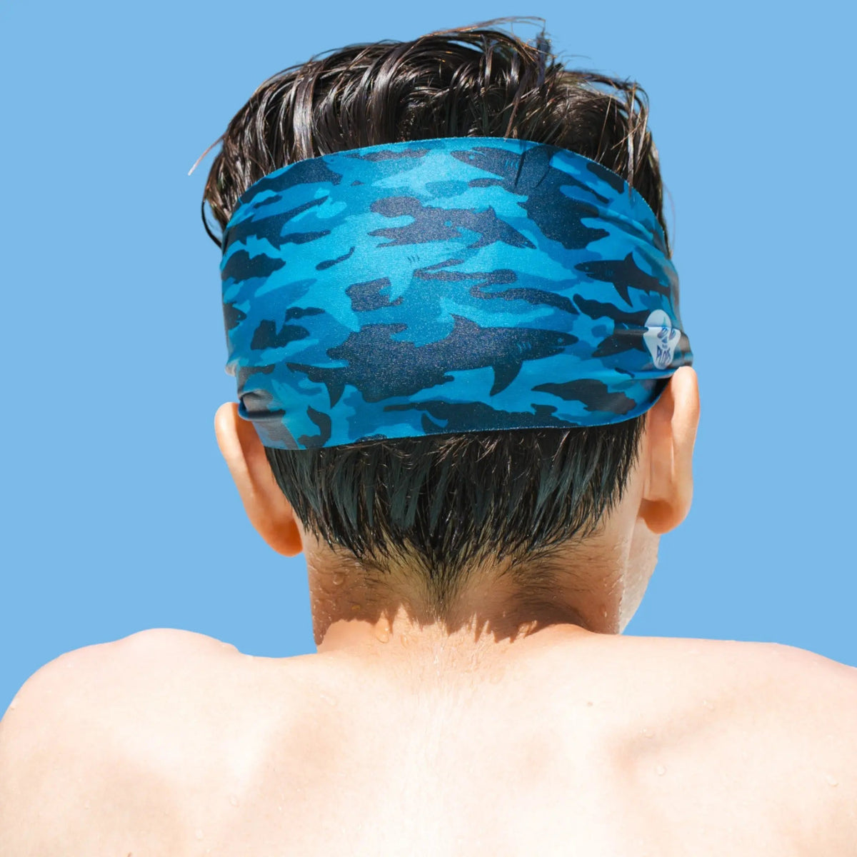 Camouflage Bleu Requins - Lunettes de piscine Adulte  Waterplops