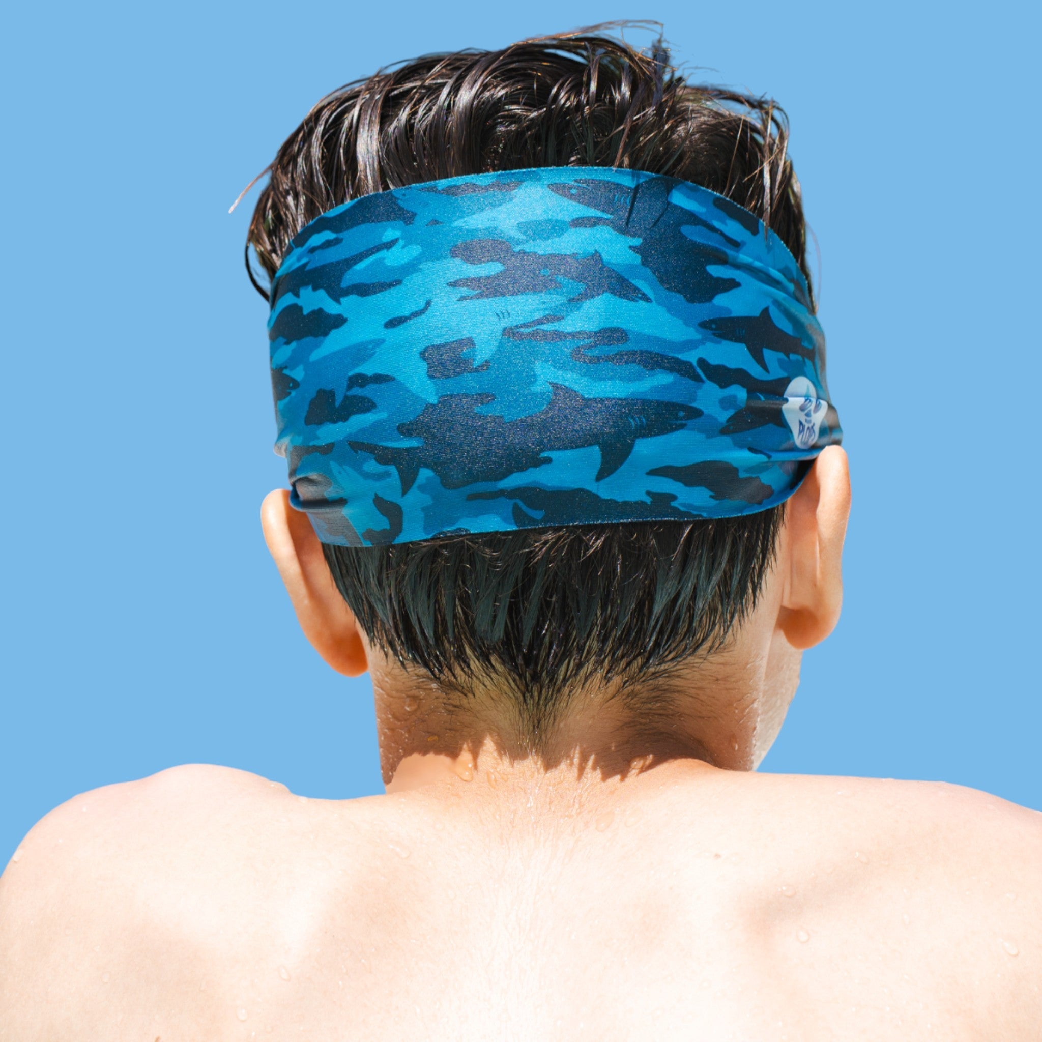 Camouflage Bleu Requins - Lunettes de piscine Adulte
