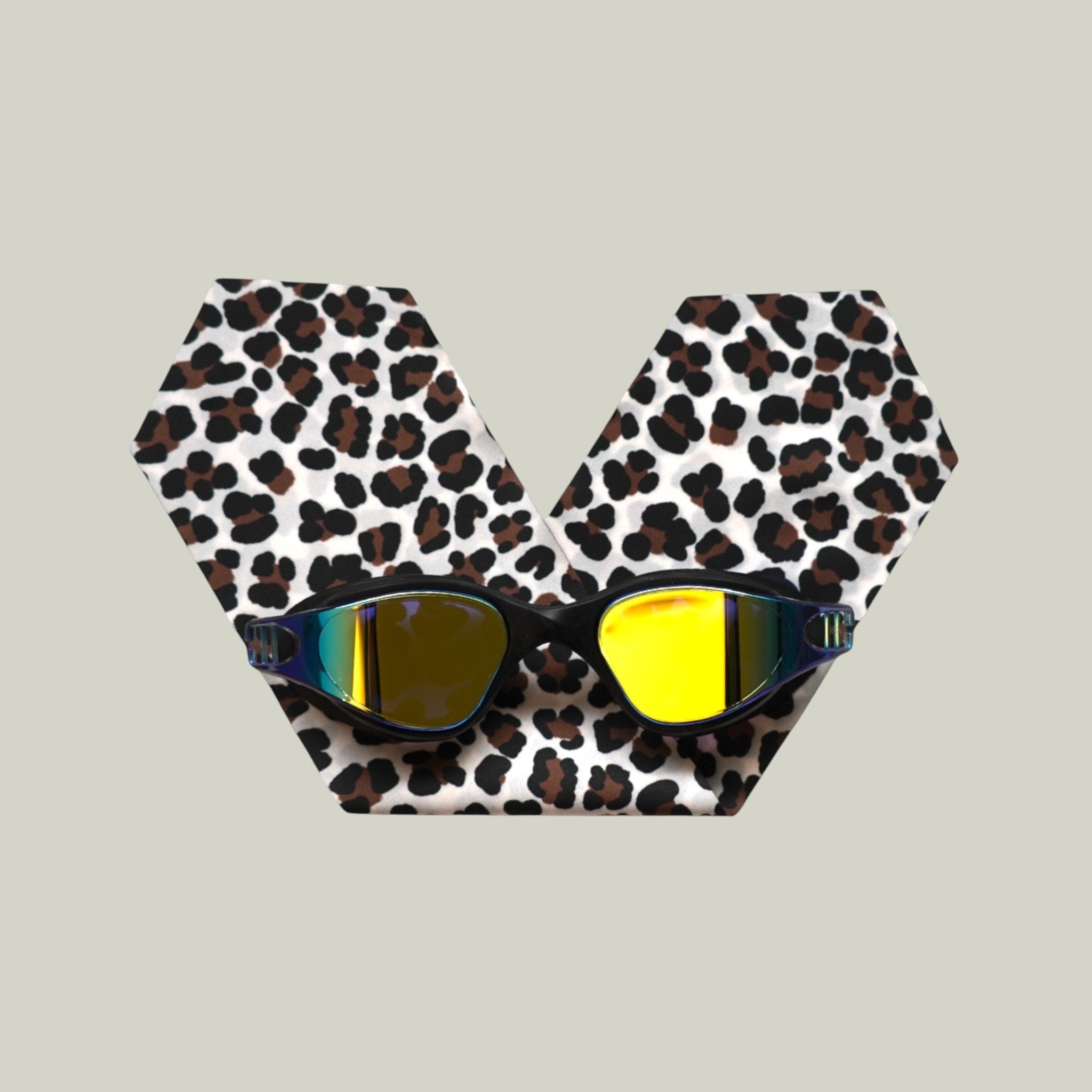 Léopard Marron et Noir - Lunettes de piscine Adulte