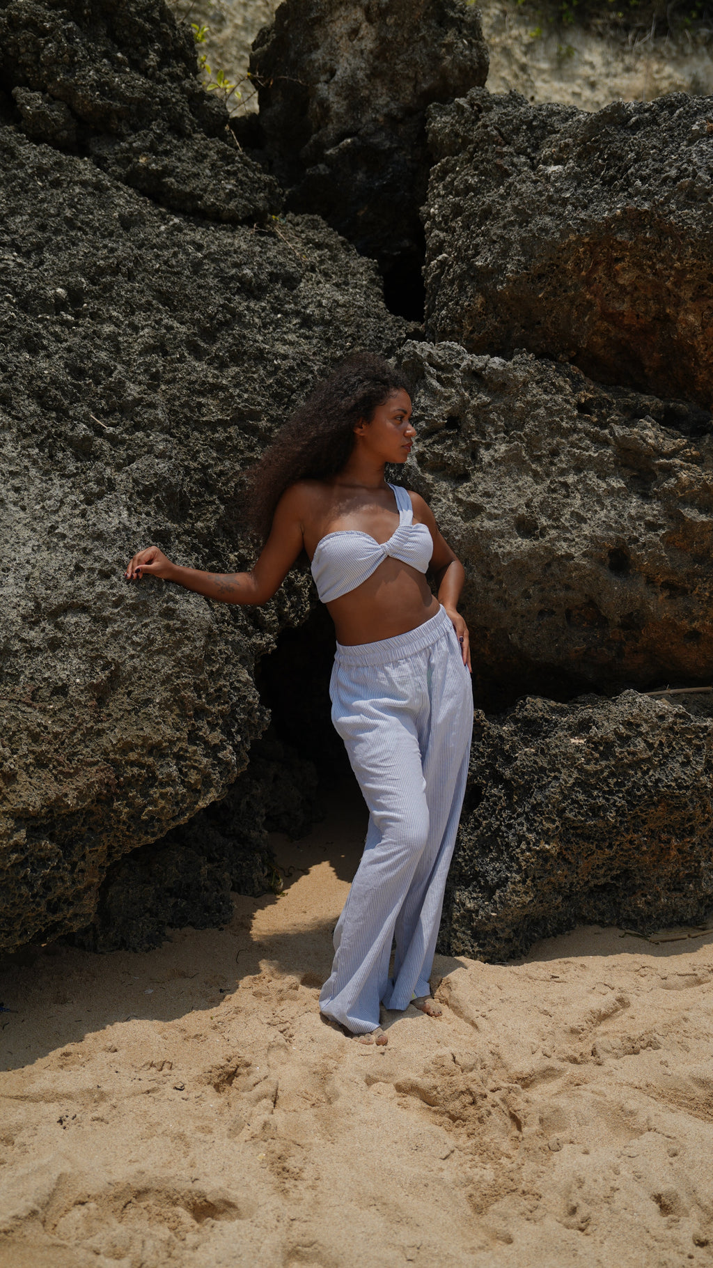 PANTALON RAYÉ BLEU ~ GARIS