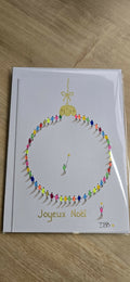Carte Blanche Boule Noel