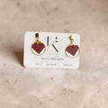 boucles d'oreilles cuir de pomme klbo008
