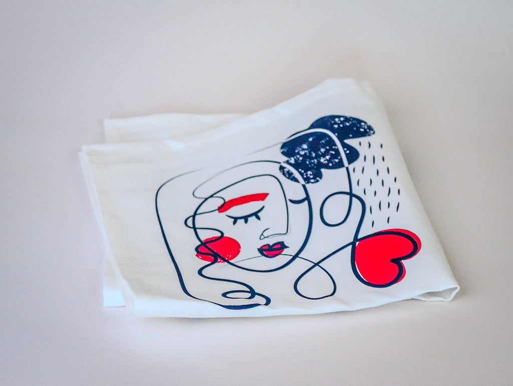 Coffret 2 serviettes "Âmes Sœurs" & "Eternels Amoureux" Collab Jana | La Serviette de Table