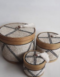 BOITE RONDE PERLEE MARRON
