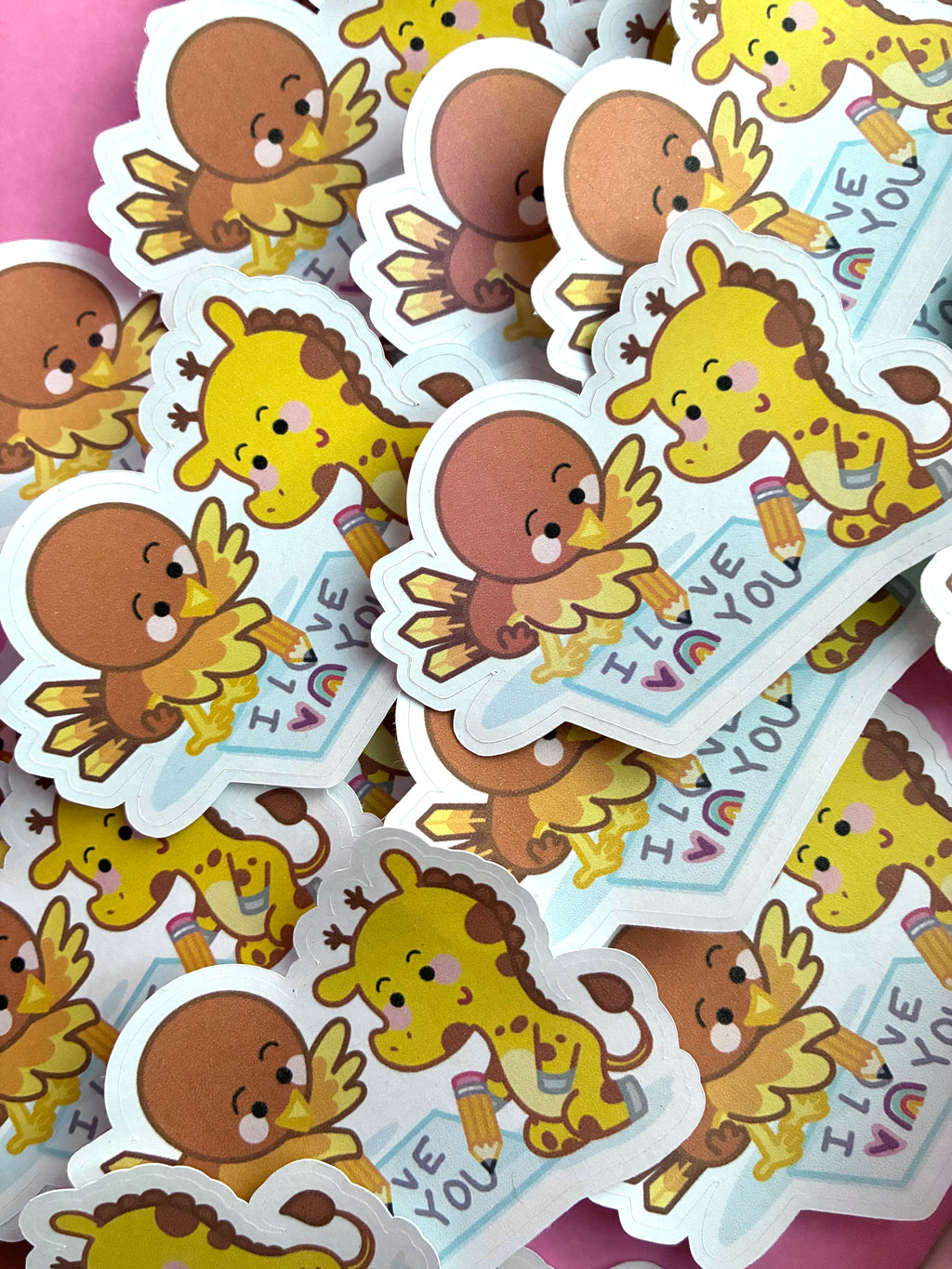 "I love you" sticker