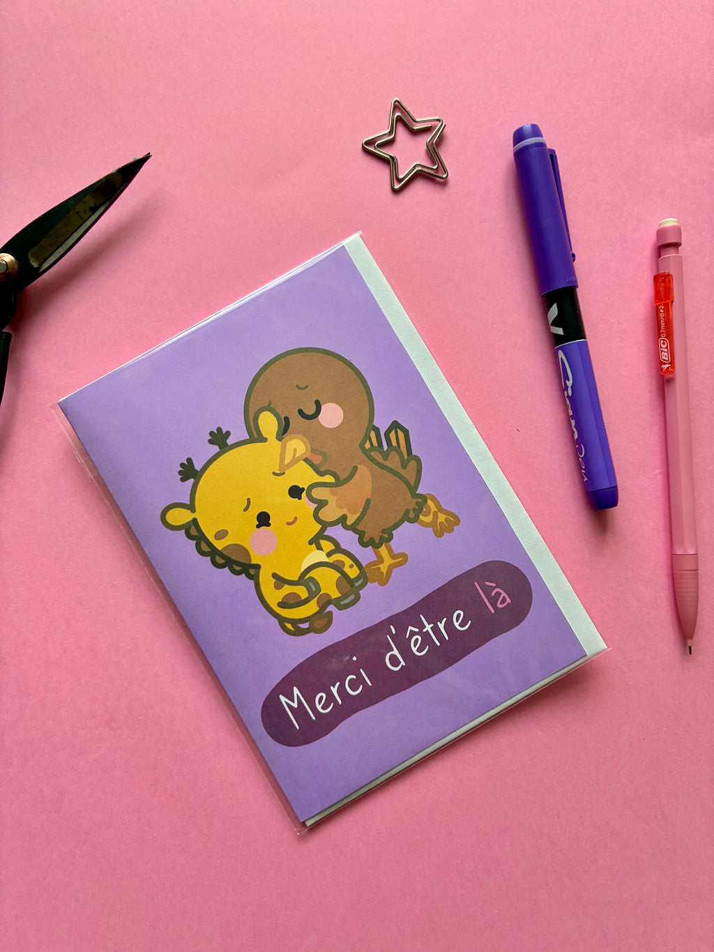 "Thank you for being here" card