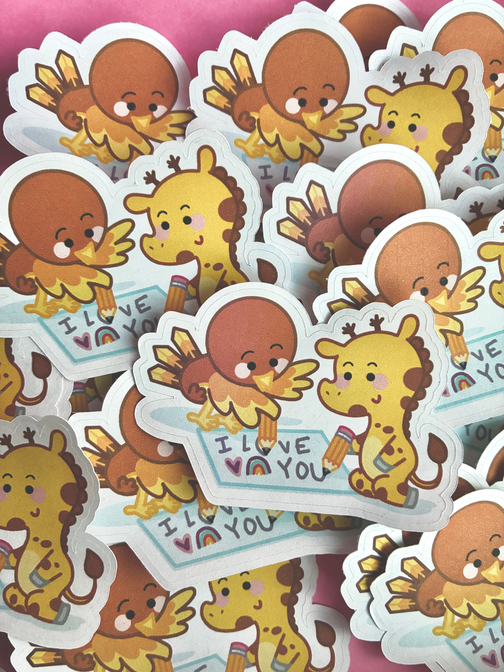 "I love you" sticker