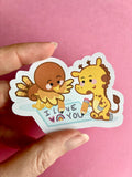 "I love you" sticker