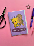 "Thank you for being here" card
