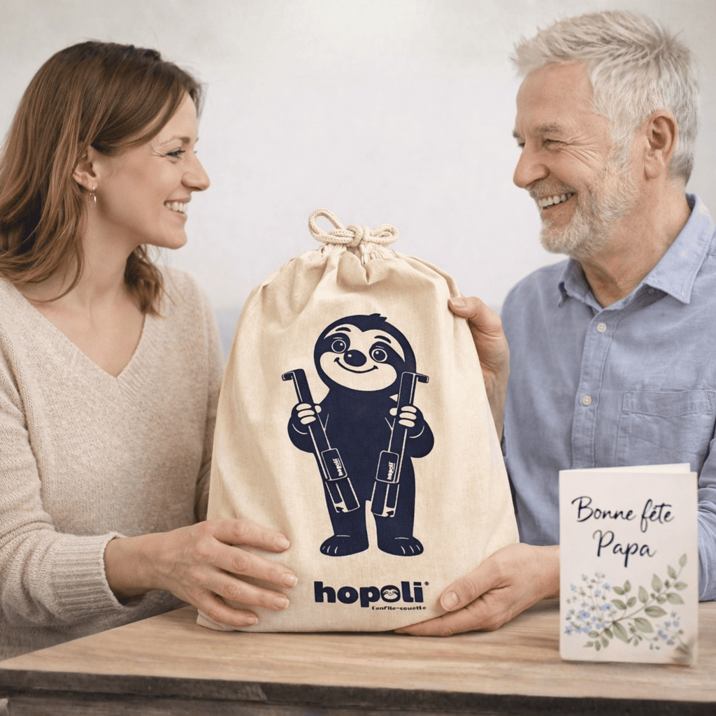 Photo fiche produit pochon cadeau Hopoli fête des pères