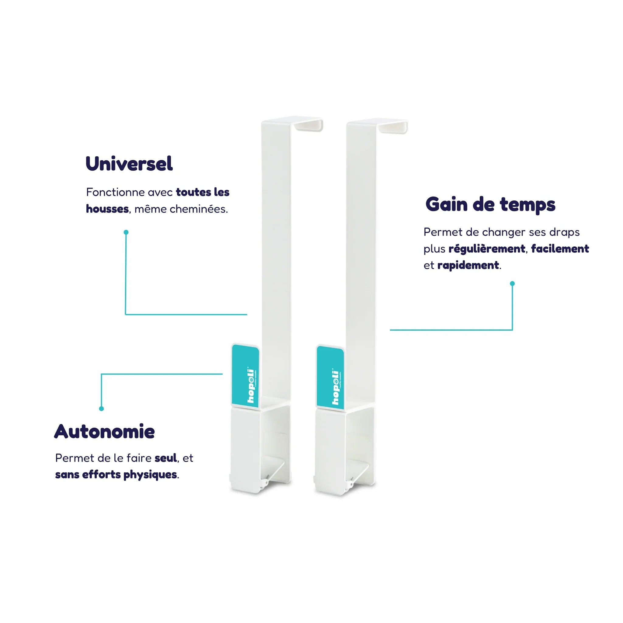 Listes des avantages de l'enfile-couette Hopoli