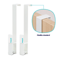 Enfile-couette Hopoli en modèle standard blanc pour porte plate sur le dessus