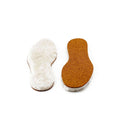 White cork sheepskin insoles