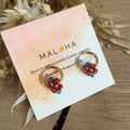 Creole earrings & their little glass flowers
