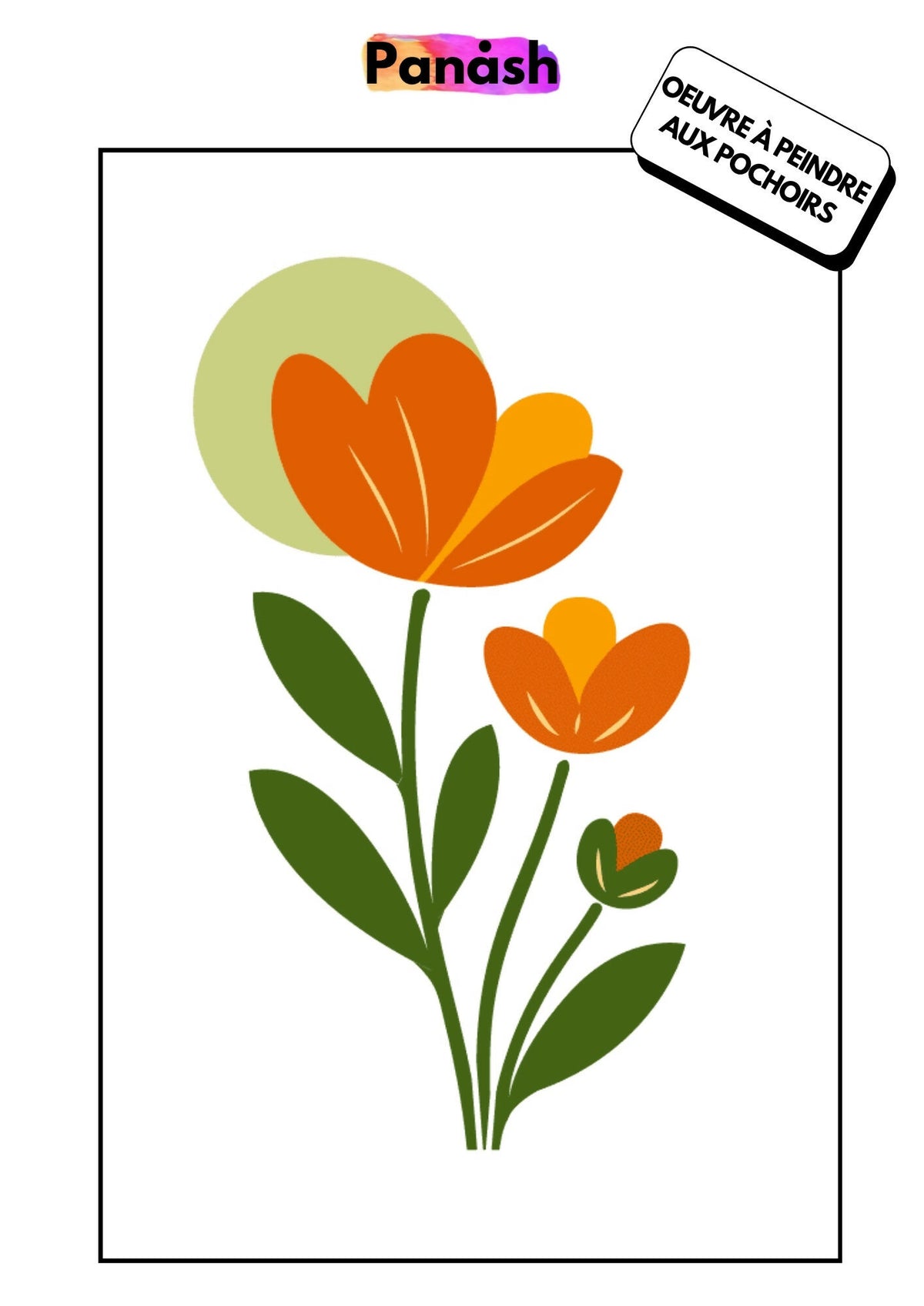 Crocus Stencils Kit – 2 overlay stencils, sunny flowers & creative sparkle | Panash Art