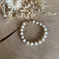 Bracelet perles de nacre & perles dorées