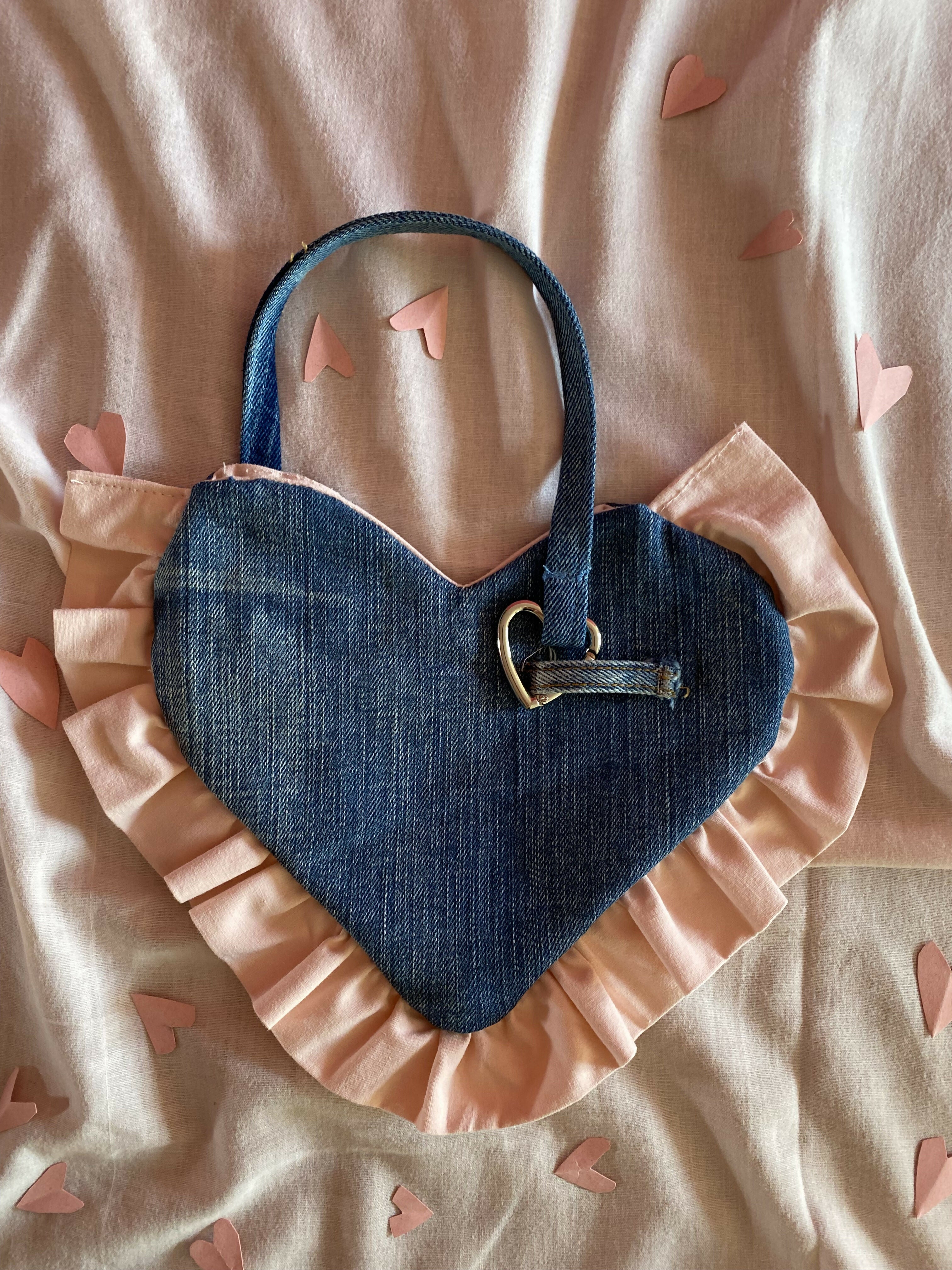Lollipop - Sac Coeur Denim Upcyclé