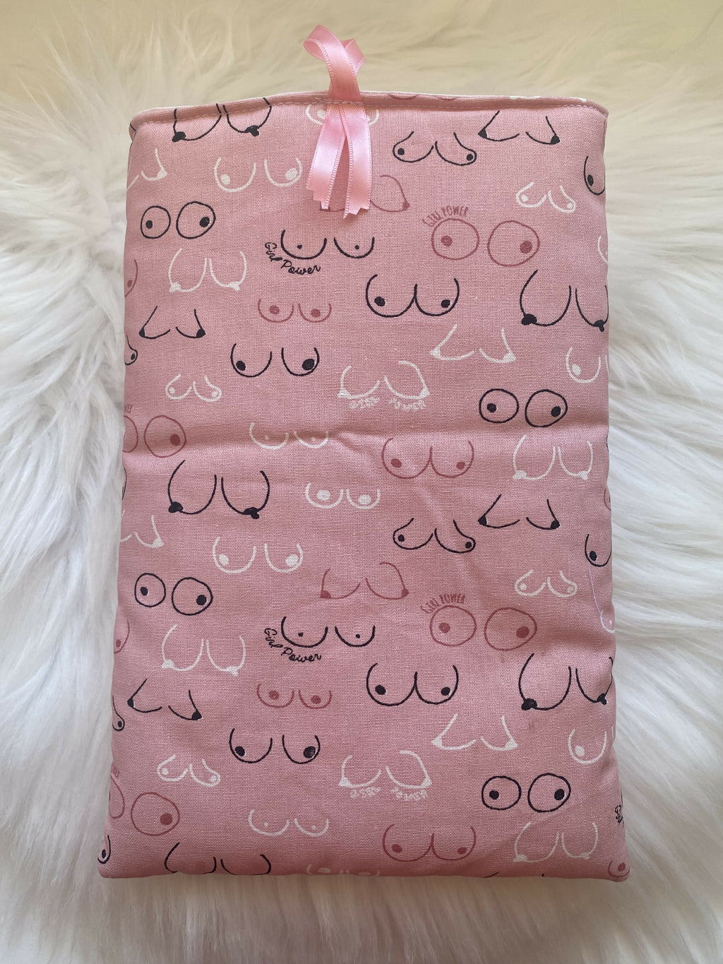 FABRIC BOOK COVER PINK OCTOBER €2.50 donated to MON BONNET ROSE