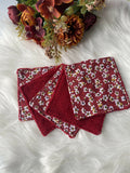 LINGETTES FLEURS ROUGES