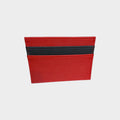 porte cartes plat cuir de pomme rouge