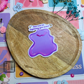 Sticker petit monstre rose changeforme